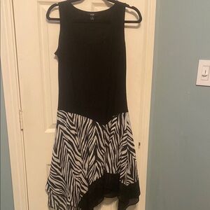 Black and White Zebra Print Dress